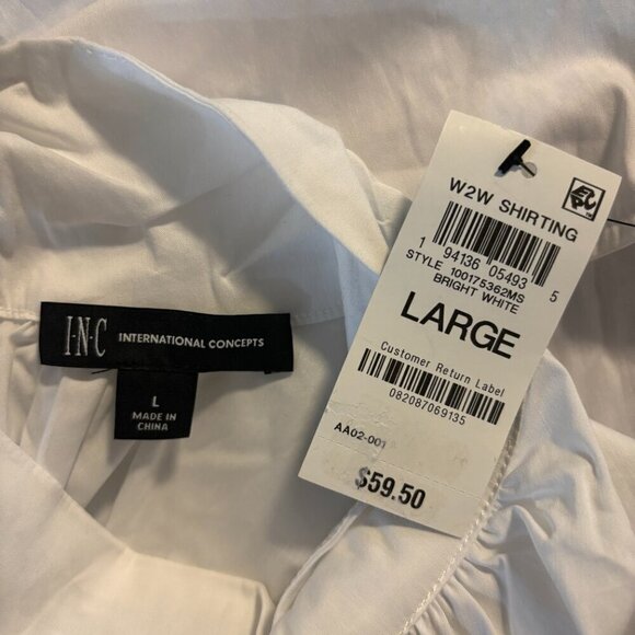 I.N.C. International Concepts Women's White Sleeveless Mock-Neck Blouse NWT - Picture 6 of 7